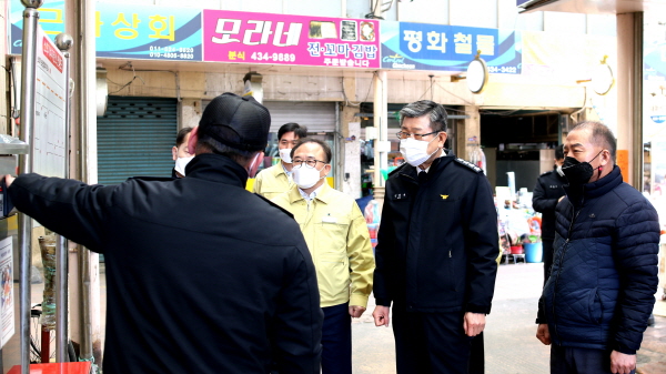 신열우 소방청장, 평화시장 방문 … ‘화재 예방 당부’